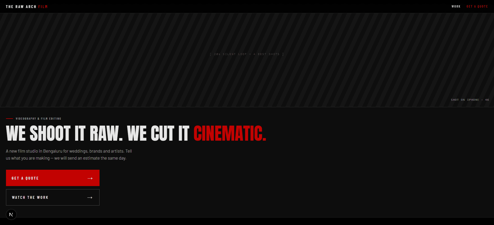 The Raw Arch Film — Quote Platform screenshot